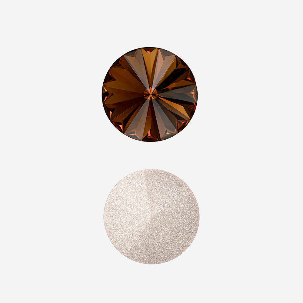 Кристалл Риволи (Rivoli), оттенок "Дымчатый Топаз"/"Smoked Topaz", 10мм