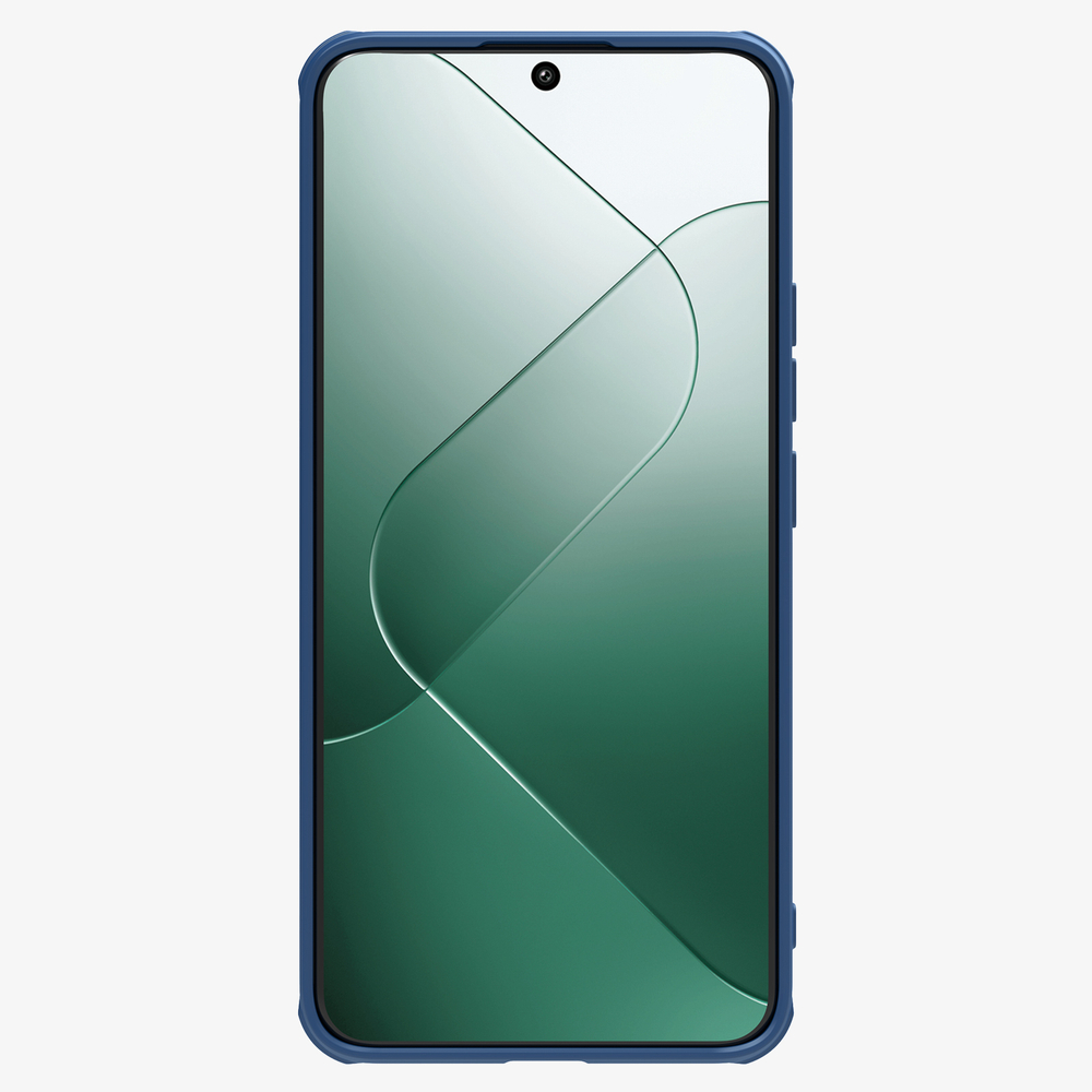 Чехол синего цвета от Nillkin с металлической откидной крышкой для камеры на Xiaomi 14, серия CamShield Prop Case (версия Camera-visible)