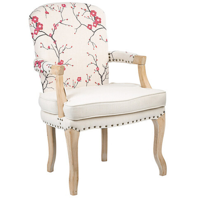 Кресло "Сакура" 62х49х97см Дерево/полиуретан/лён