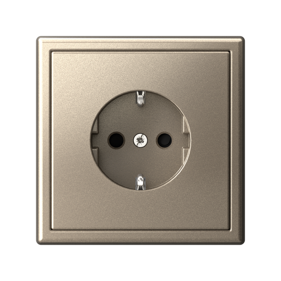 Розетка ArtGallery 16А с заземл. со шторками быстрозажим. клем. механизм шампань SE GAL000545S