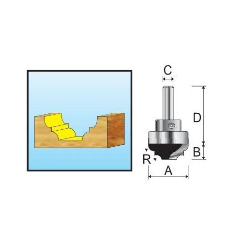 Фреза Makita пазовая 22*9,9*40 мм   D-11156