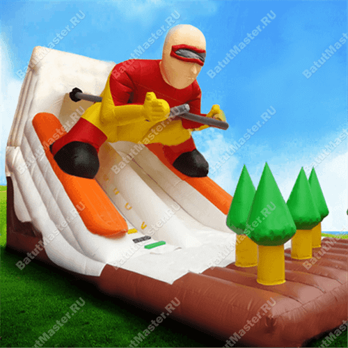 Надувная горка "Лыжник"