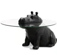 Журнальный столик Hippo, Ø100 см, стекло