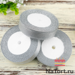 Лента парчовая 20 мм  (22 метра, цвет серебро)