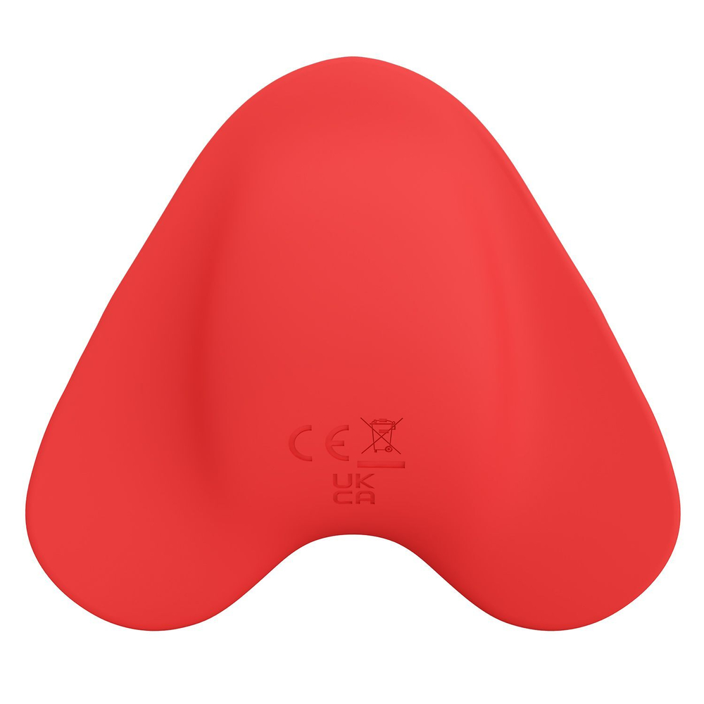 Красный вибратор на палец Carnation (Цвет: красный)