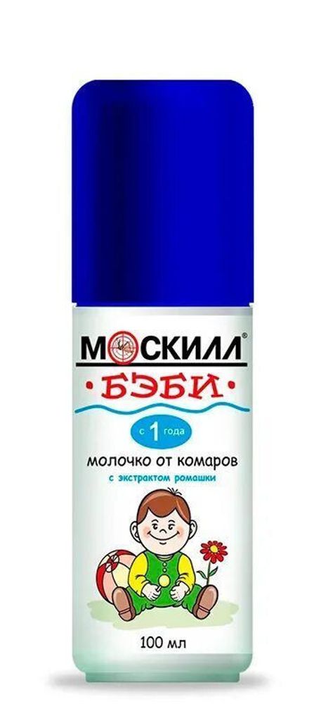 Москилл молочко спрей от комаров для детей с 1-го года 100мл. 24шт/кор
