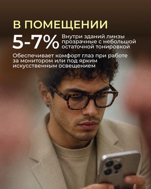 Фотохромная линза для вождения Geek Pro XTRActive Anti-Glare 1.5 Gray