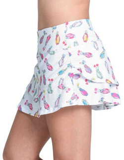 Детская теннисная юбка Lucky in Love Girls Let's Par With Back Pocket