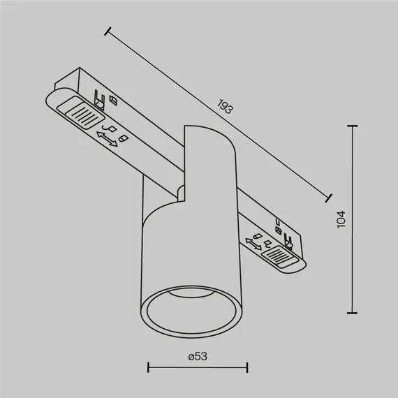 Трековый светильник Technical TR122-2-7W3K-BS