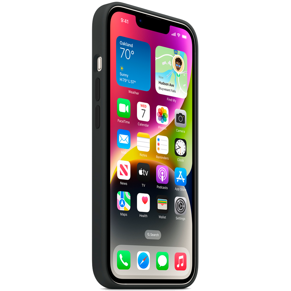 Силиконовый чехол с поддержкой MagSafe Apple Silicone Case для iPhone 14, Midnight (Темная ночь)