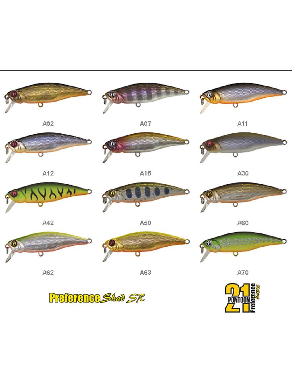 Воблер PREFERENCE SHAD 55F-SR A30 55 мм. 3.3 гр. 0.3-0.5м.