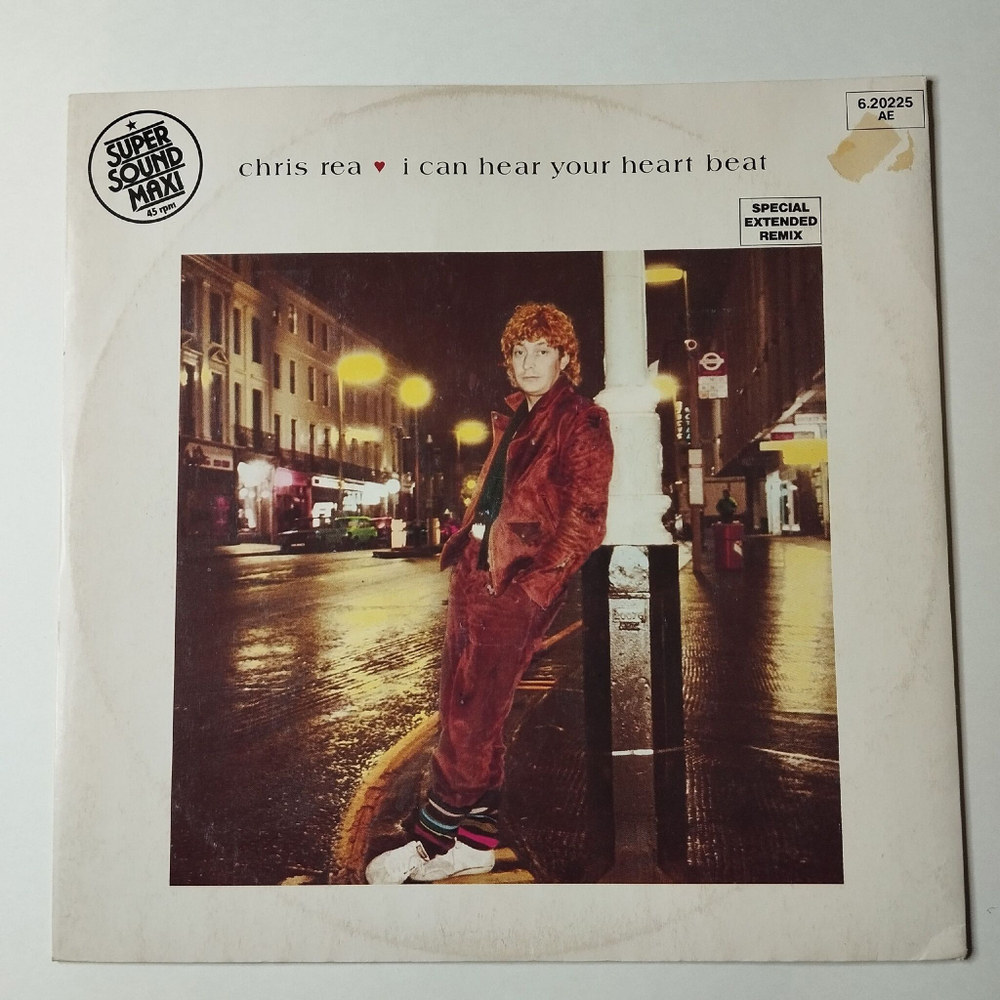 Винтажная виниловая пластинка LP Chris Rea I Can Hear Your Heart Beat (Special Extended Remix) (Germany 1983) Maxi Single 45 RPM