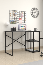 Стол рабочий с 2 полками 120х60 - антрацит