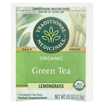 Traditional Medicinals, органический зеленый чай, лемонграсс, 16 чайных пакетиков, 24 г (0,85 унции)