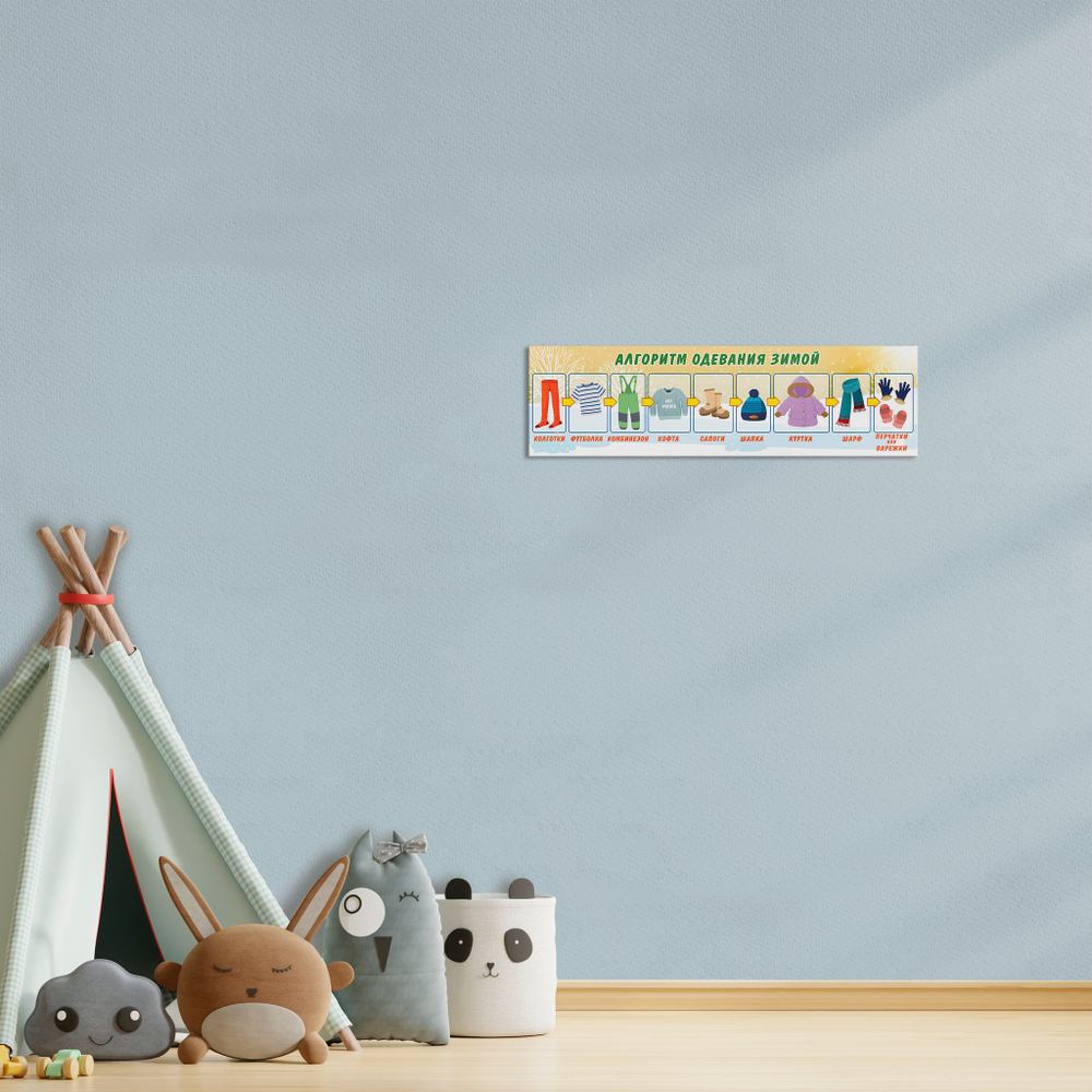 Стенд Алгоритм одевания зимой 150000387 150000388