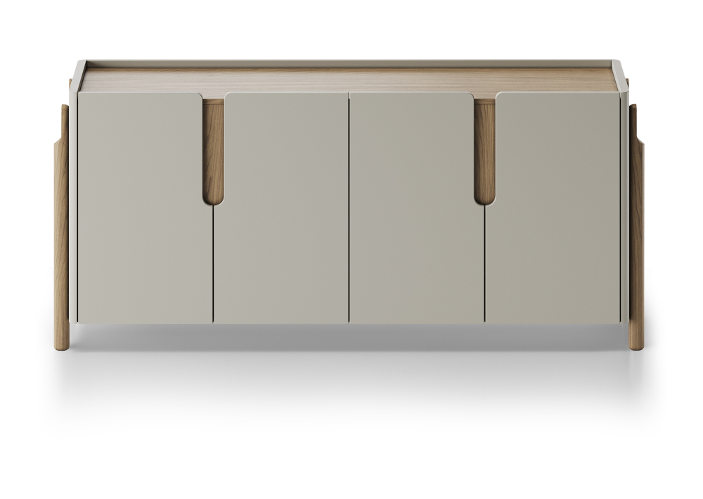 Комод Basic 4 двери ширина 180 см (серо-бежевый)