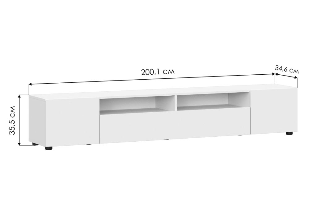 ТВ-Тумба Валенсия белый текстурный