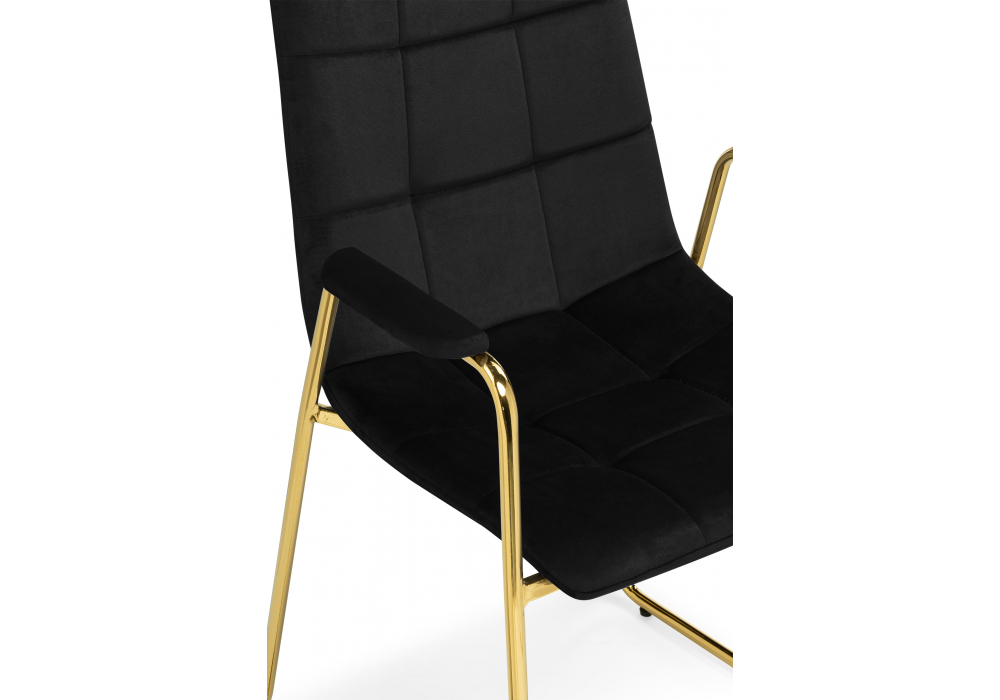 Стул на металлокаркасе Woodville black, gold
