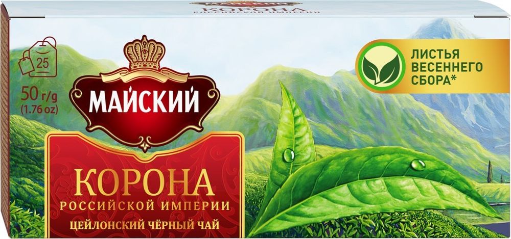 Чай черный Майский, Корона Российской империи, 25 пак