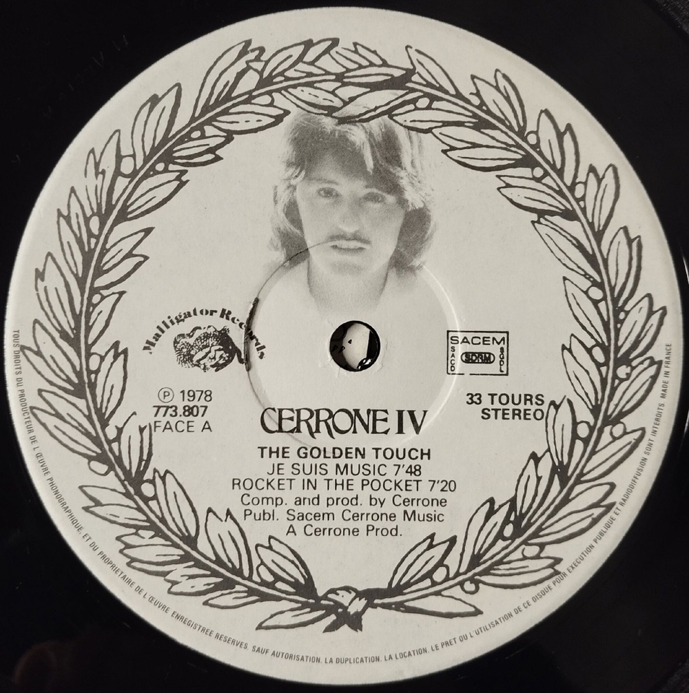 Винтажная виниловая пластинка LP Cerrone IV The Golden Touch (France 1978) Je Suis Music