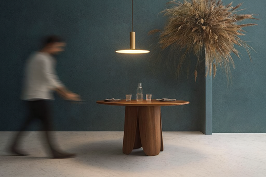 Дизайнерский обеденный стол BLOSSOM walnut