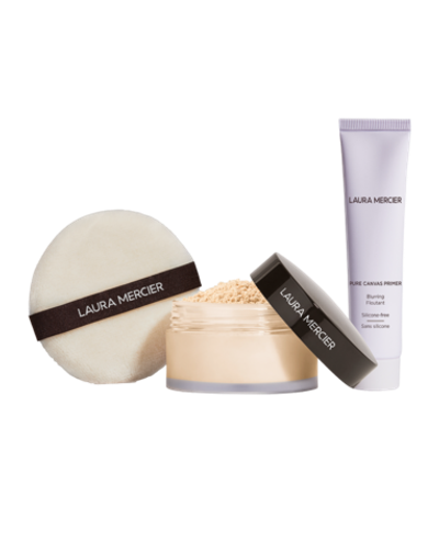 Laura Mercier Pure Canvas Primer - Blurring & Translucent Loose Setting Powder Set