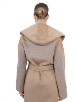 Пальто с капюшоном из кашемира