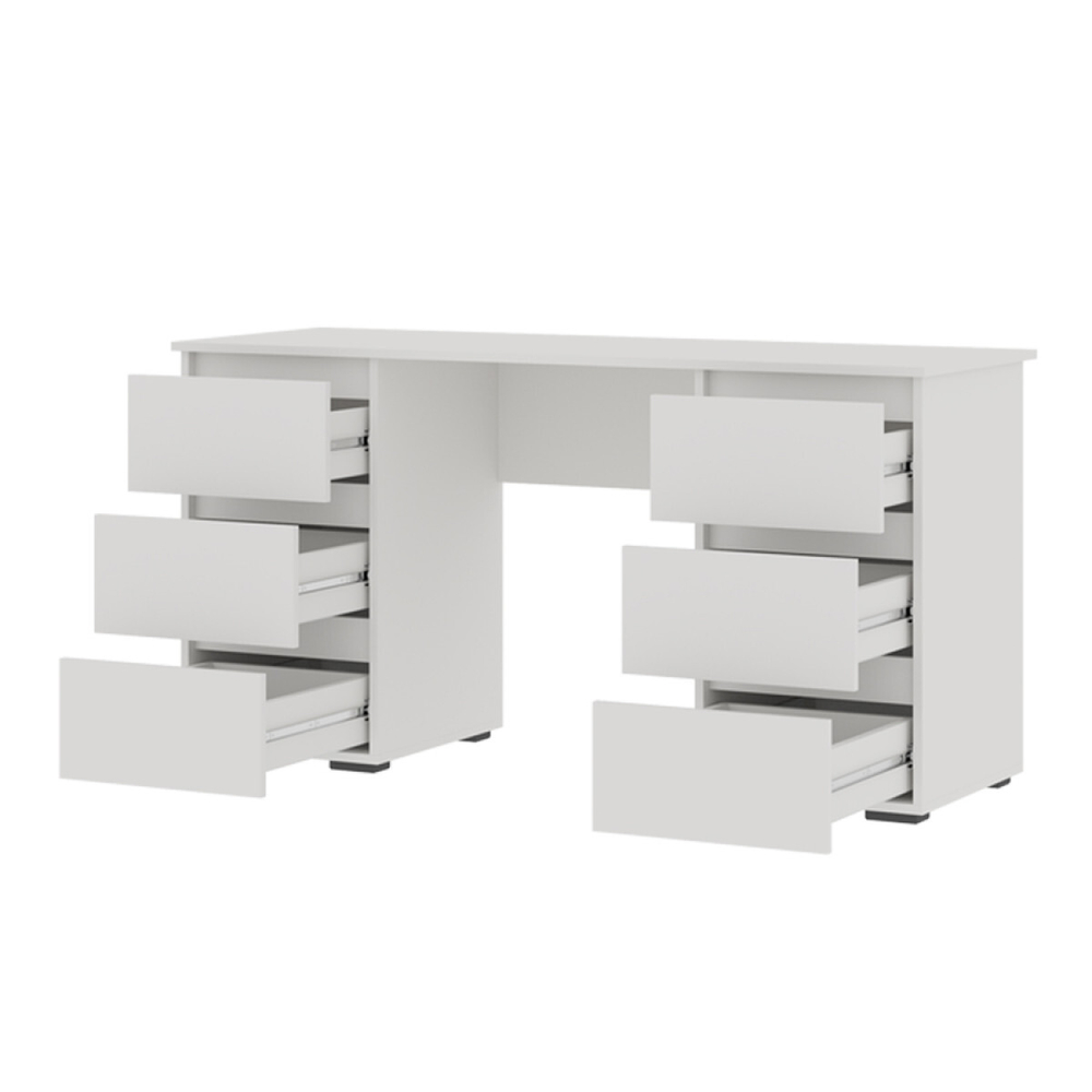 Хелен ПС 02 Письменный стол с ящиками Белый / Белый