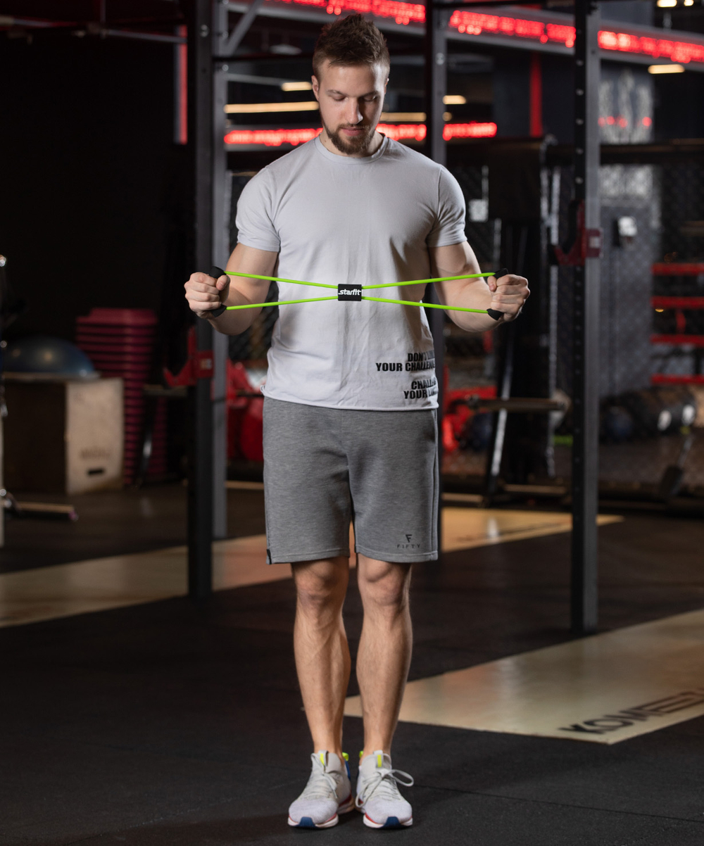 Эспандер мультифункциональный ES-603 "Восьмерка", 6х9х1000 мм, зеленый