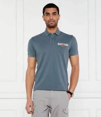 Поло E-AYLMER Napapijri - пепельный(NP0A4HTN)