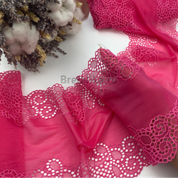 Кружево эластичное малино-розовое 17 см