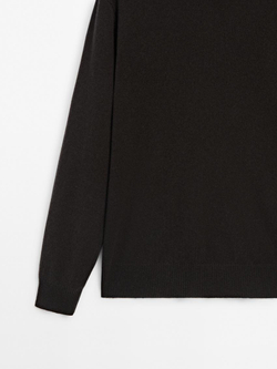 Massimo Dutti Джемпер из 100% кашемира с круглым вырезом, серый