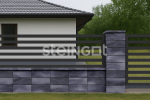 Архитектурный блок 500*200*200 Графитовый камень (Stein Black)