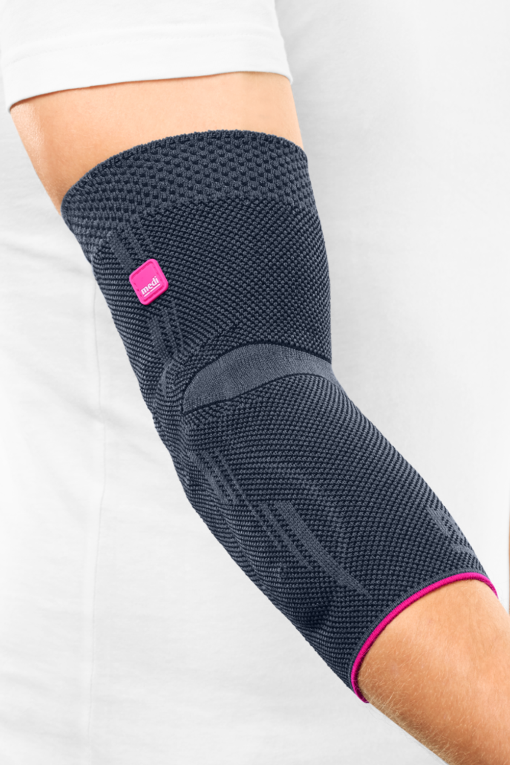 Бандаж локтевой с силиконовыми вкладышами EPICOMED - серебристый