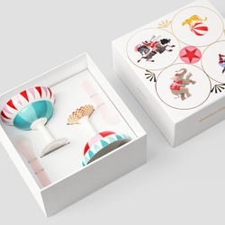 Набор Farforite «Цирковое представление»: 2 креманки и 2 ложки в подарочной коробке