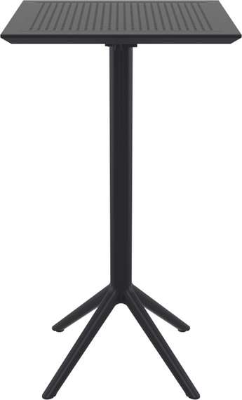 Стол пластиковый барный складной Sky Folding 60х60 черный