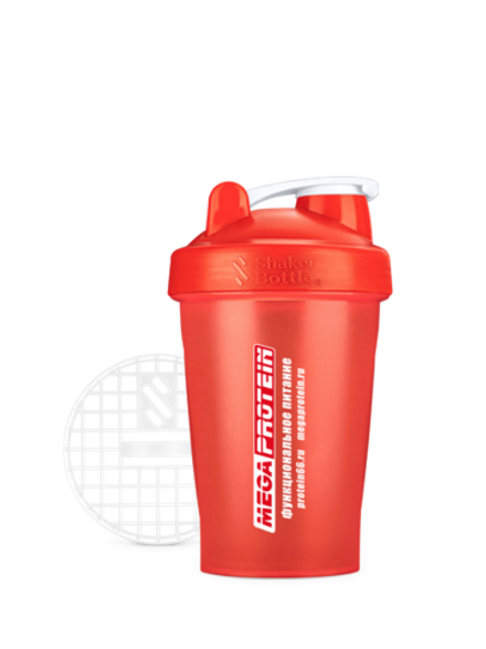Шейкер 400мл красный (MegaProtein)