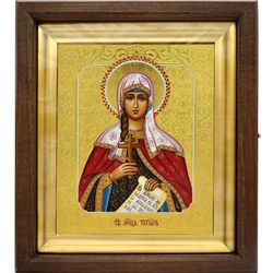 Татьяна Римская Святая мученица. Рукописная икона в киоте