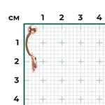 Пирсинг в пупок «Пчела» из красного золота с фианитами