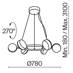 Подвесной светильник Maytoni MOD299PL-L60BC3K