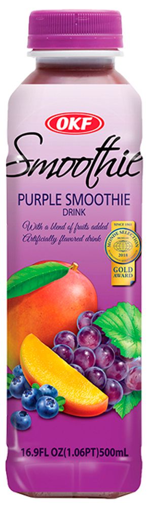 Мультивитаминный напиток OKF Smoothie Purple Smoothie &quot;Виноград, Черника, Манго&quot; 0.5 - пэт