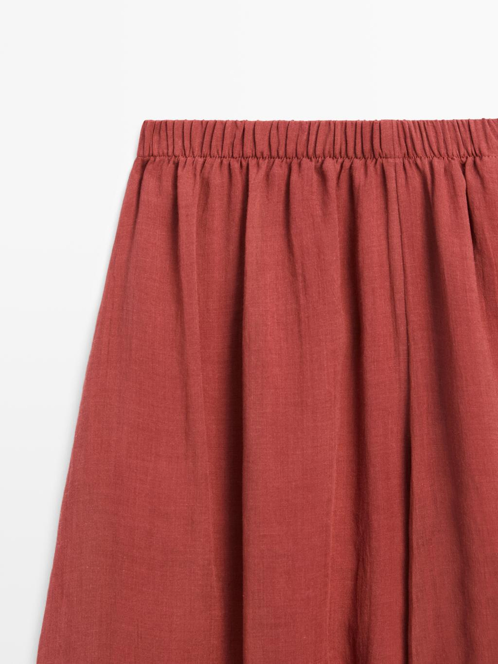 Massimo Dutti Свободные брюки-саруэль, черепичный