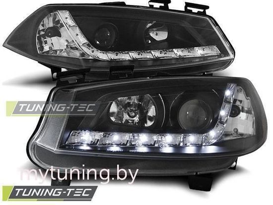 Передние фары daylight black для Renault Megane 2(II)