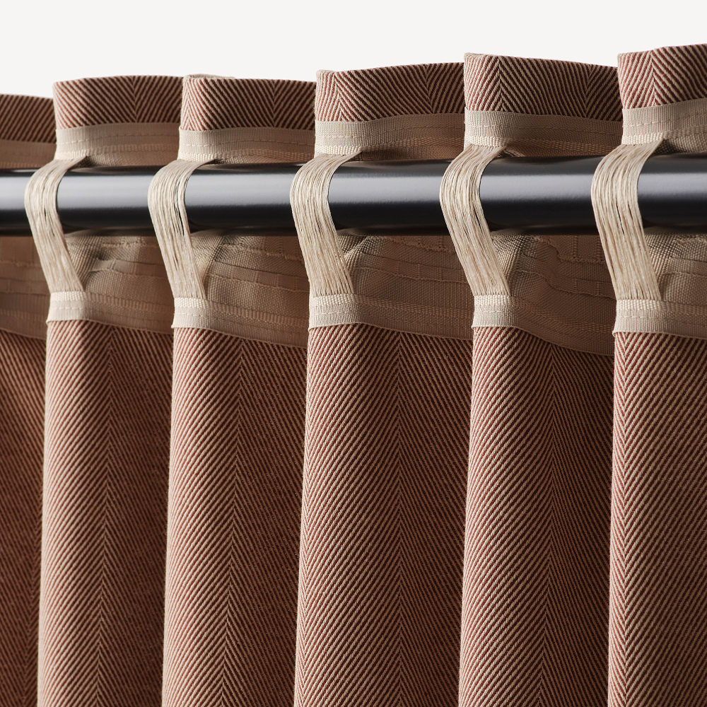 Комплект штор IKEA TIBAST (ТИБАСТ), Кирпичный, 145х250 см, 2 шт