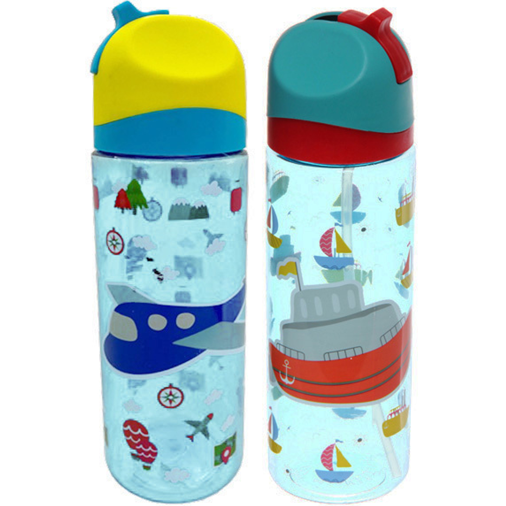 Бутылка питьевая пластиковая 600мл «Самолет»