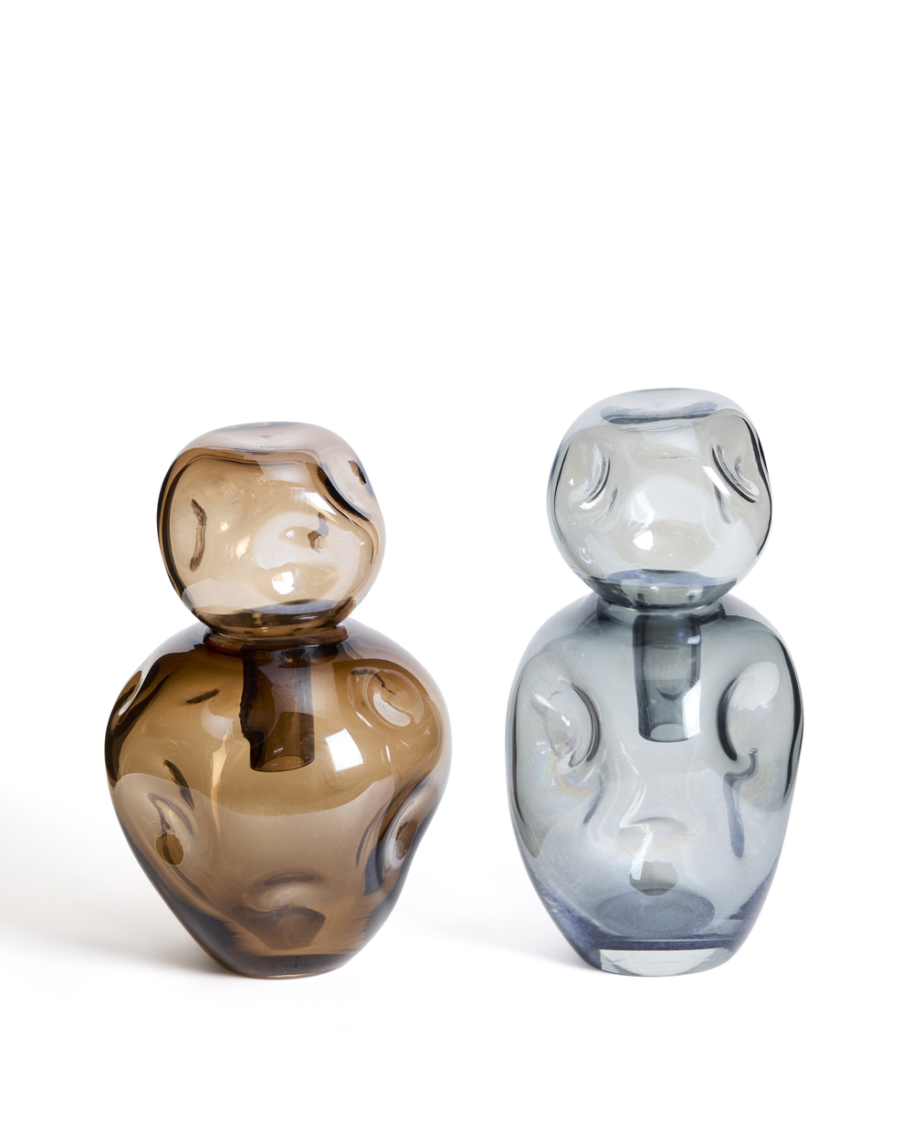 Ваза Olivet из коричневого стекла 30 см