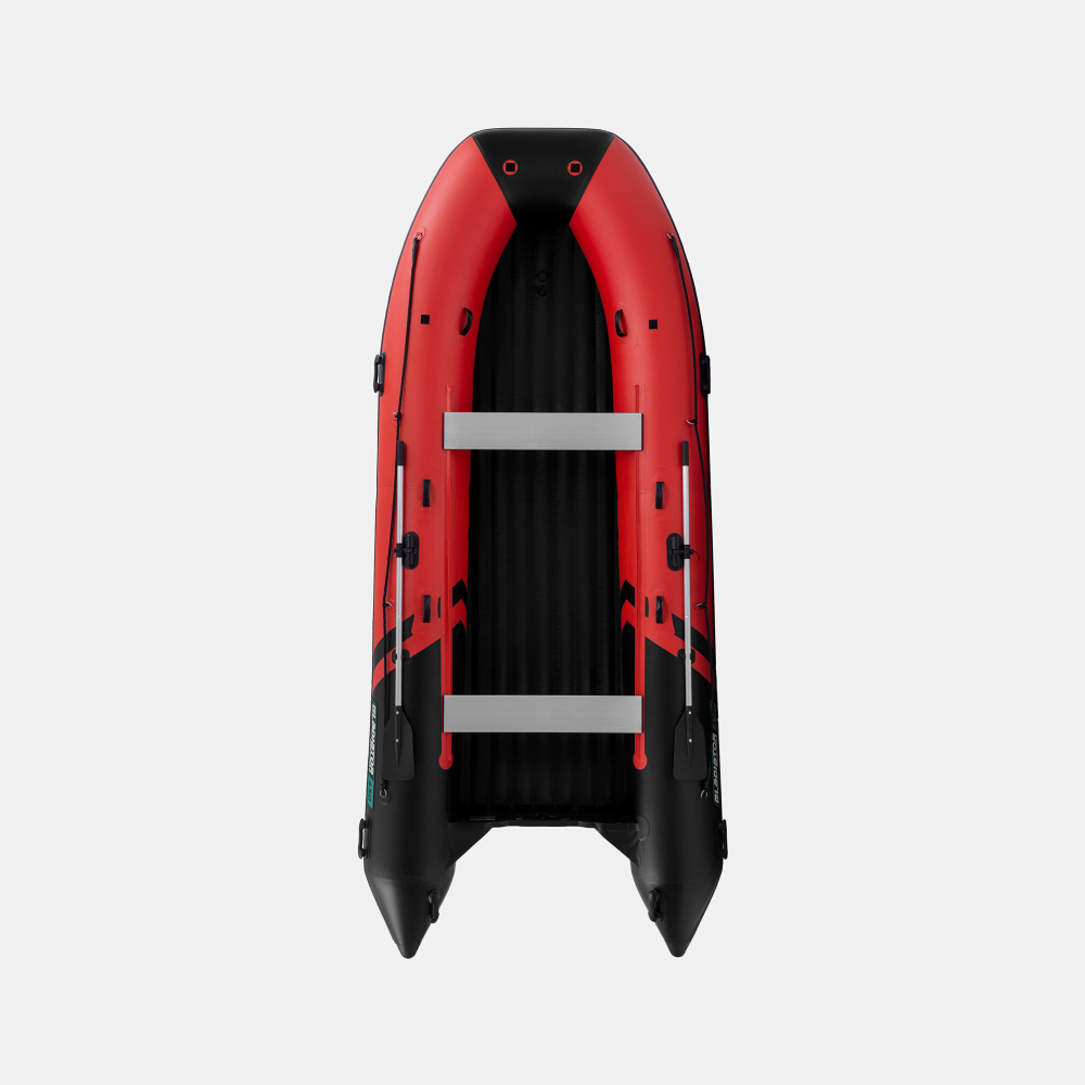 Надувная лодка GLADIATOR E450PRO красно-черный