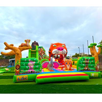 Коммерческий надувной батут «Прайд 2» с широким входом, 12*7*6 м