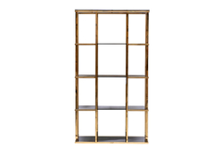 Стеллаж золотистый/темн.ст. 100x40x180см Garda Decor
