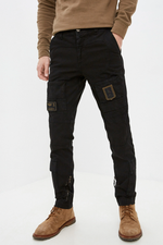 Брюки муж. Aeronautica 743 черный на резинке